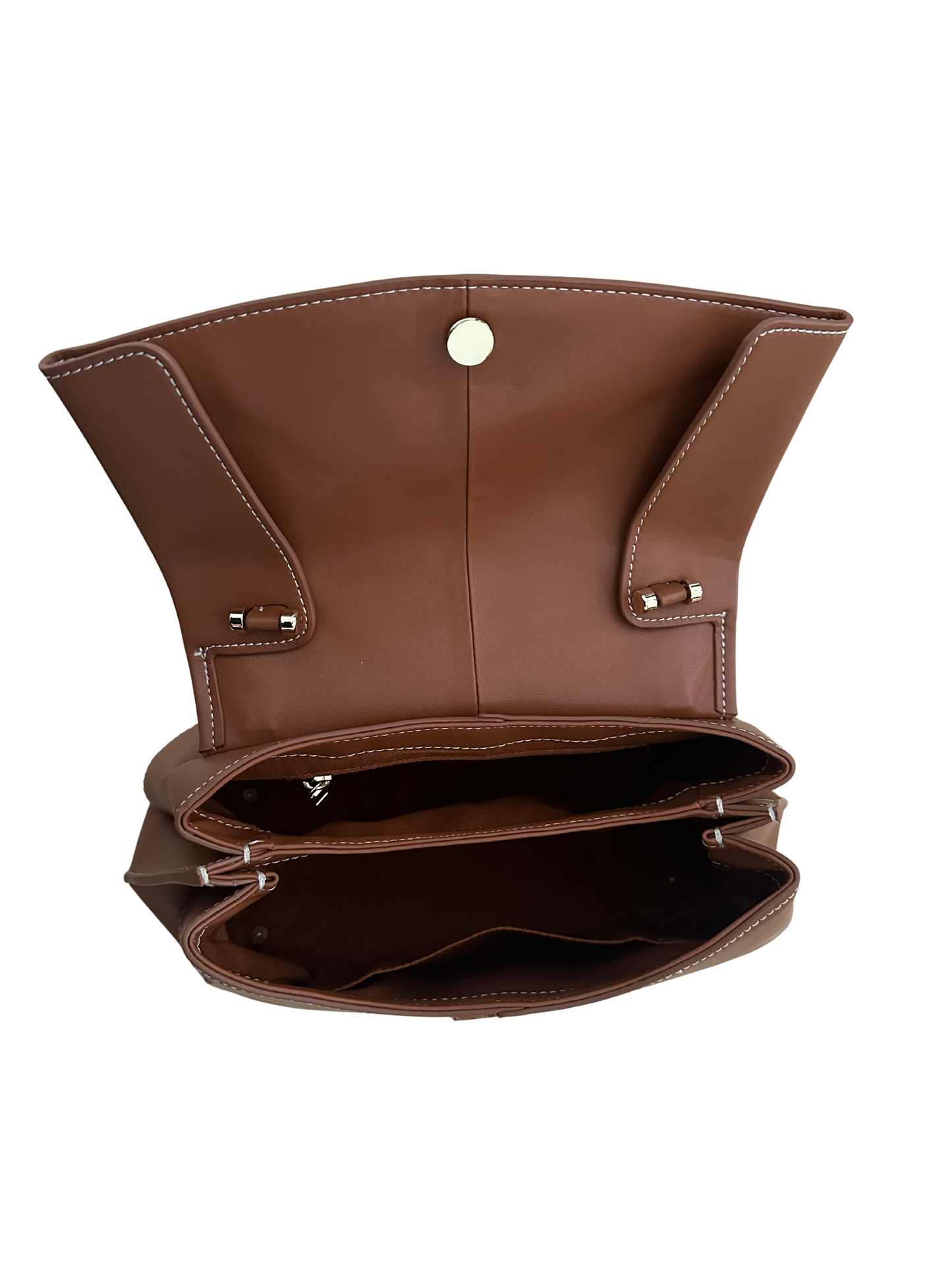 Sac Palvin camel - bucket bag en cuir lisse