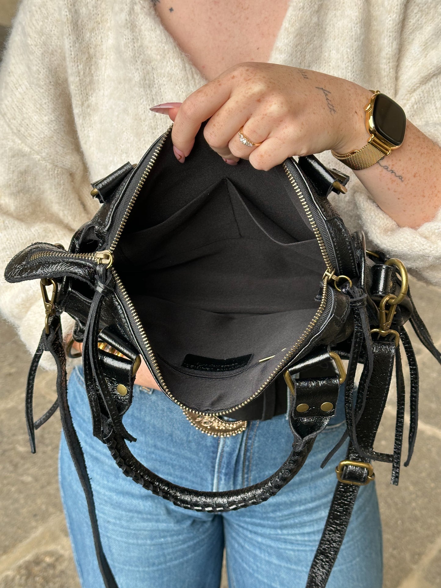 Sac Kate médium - city-bag en cuir irisé