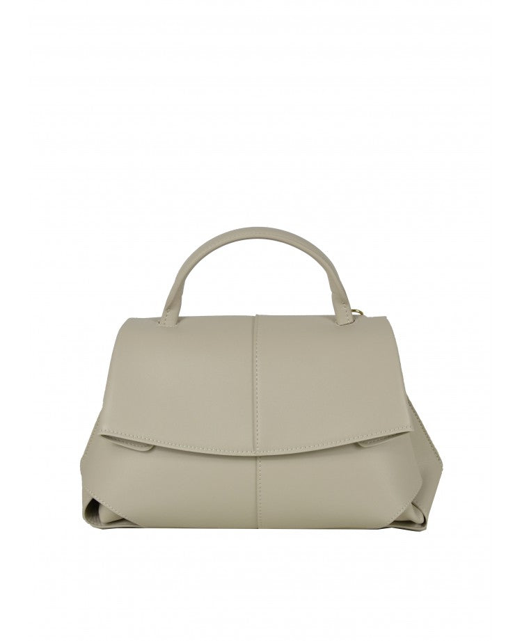 Sac Palvin beige - bucket bag en cuir lisse