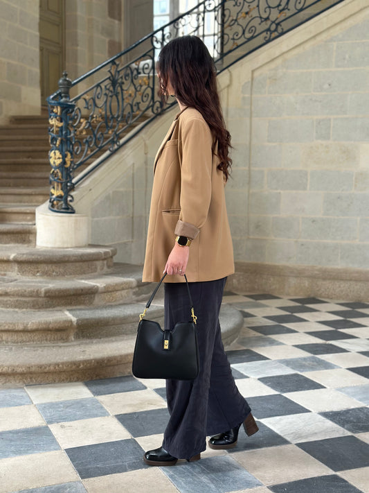 Sac Sweeney - hobo bag en cuir lisse