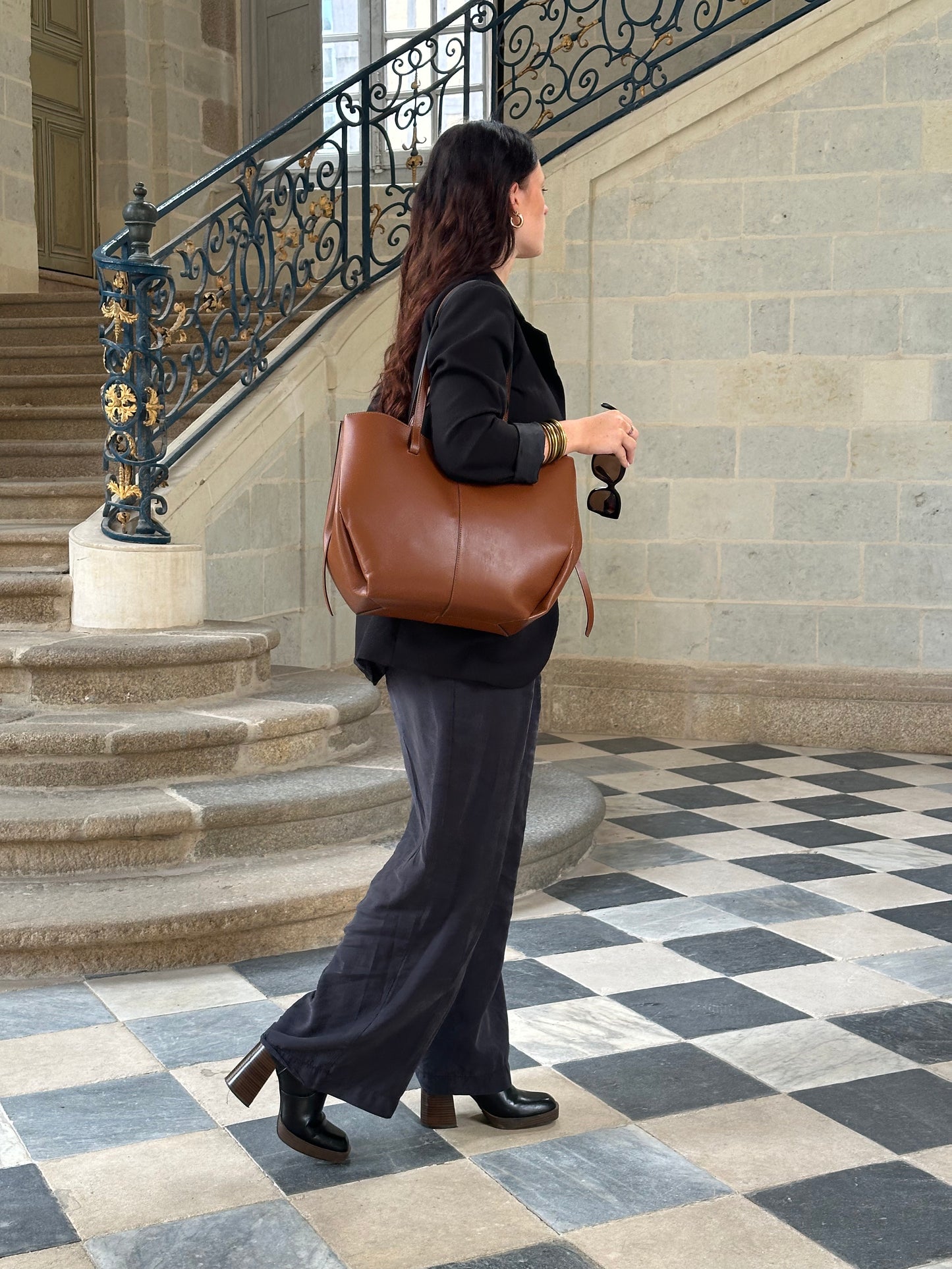 Sac Emily - cabas en cuir lisse