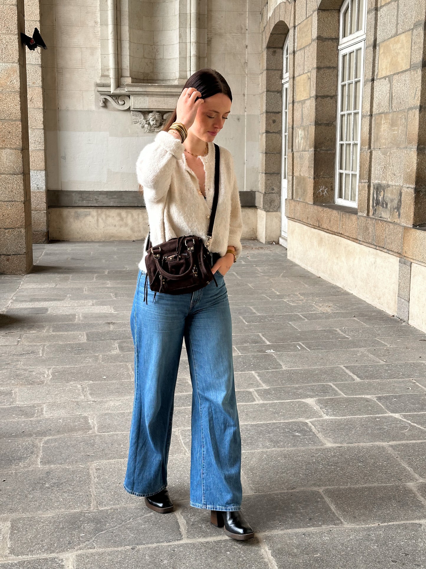 Sac Kate mini - city-bag en cuir suède