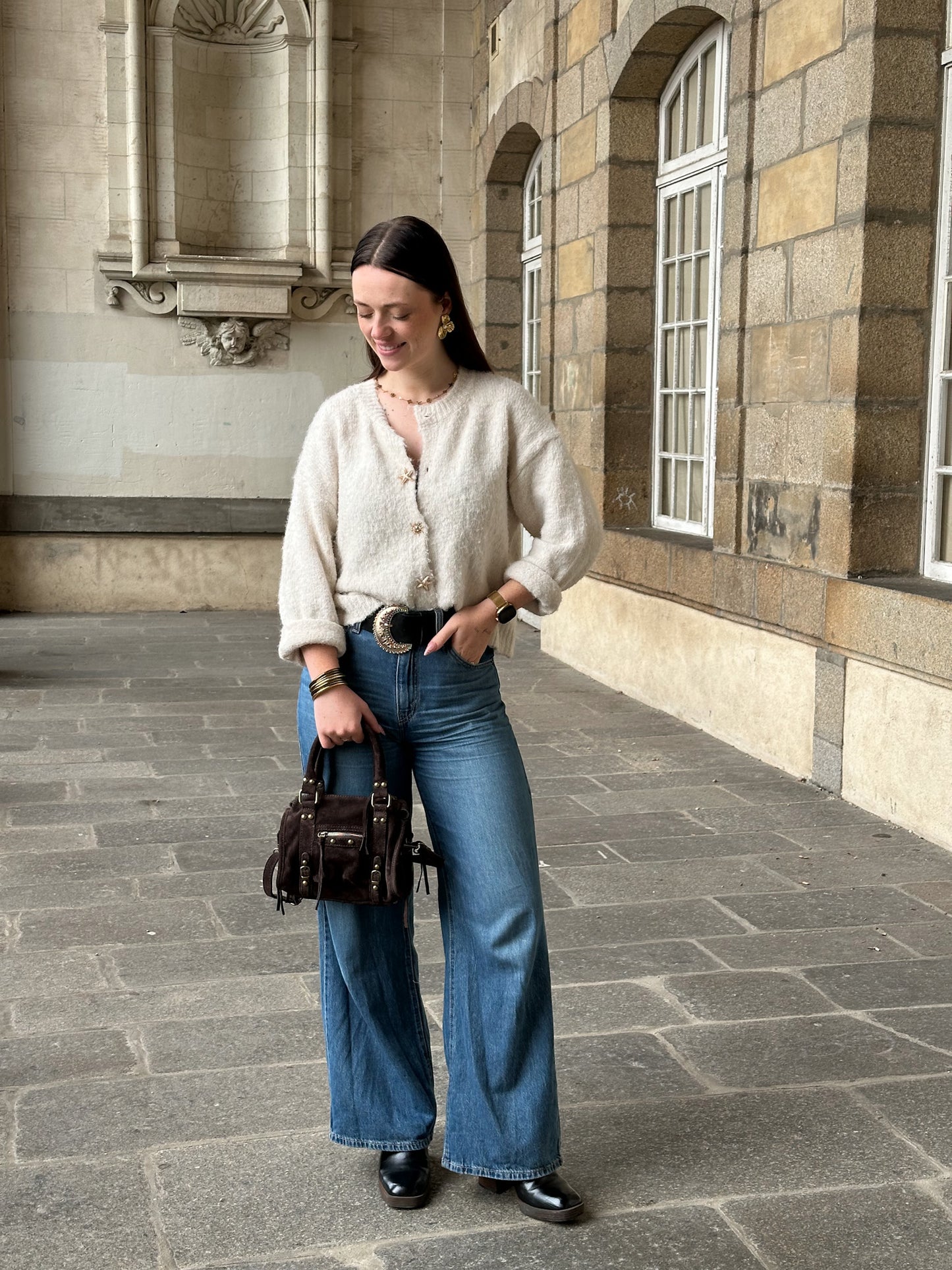 Sac Kate mini - city-bag en cuir suède