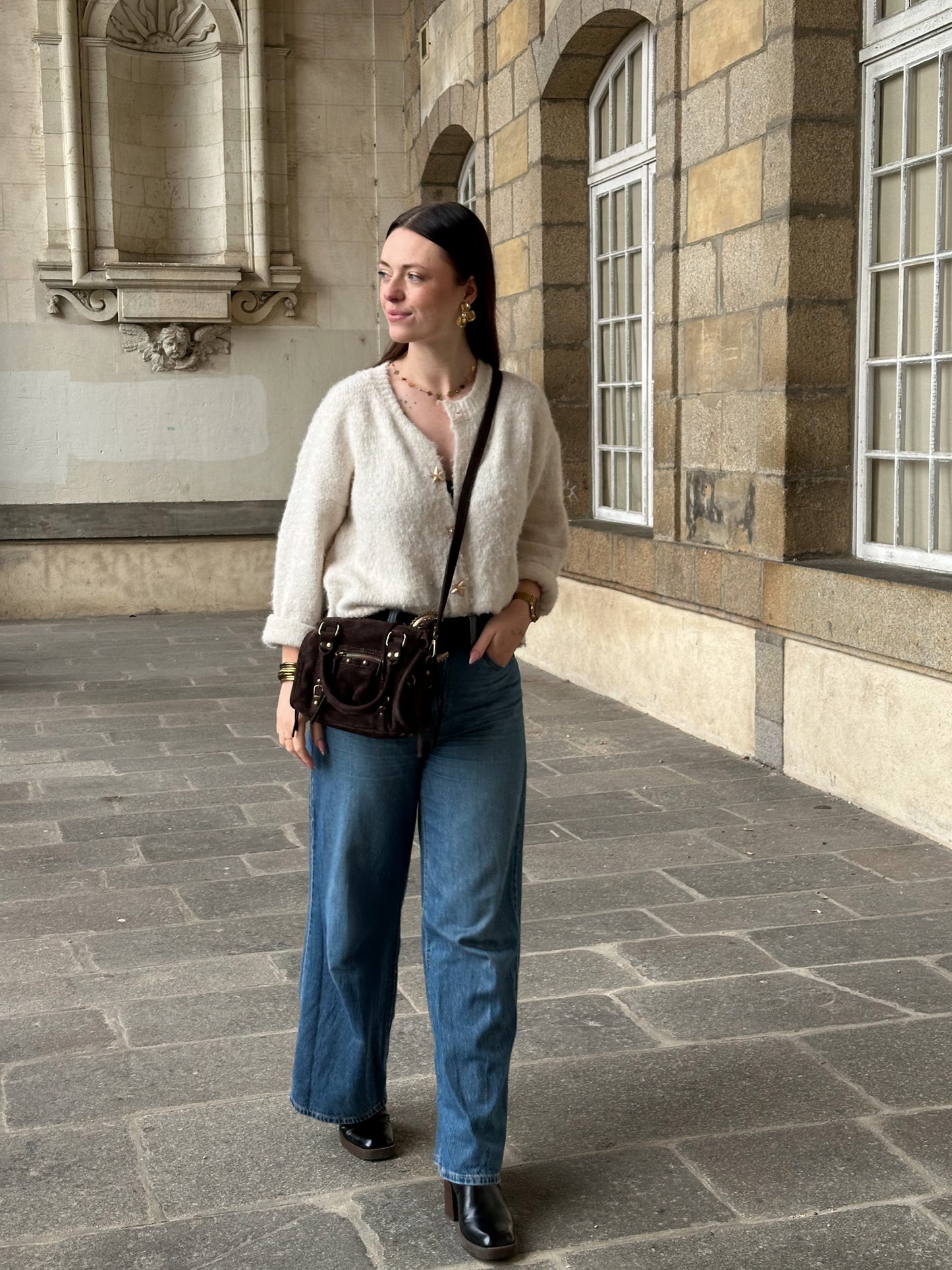 Sac Kate mini - city-bag en cuir suède