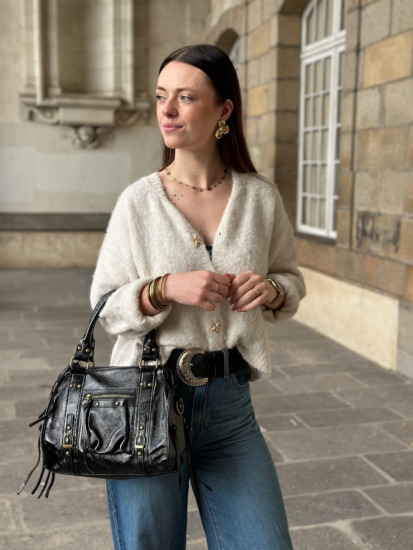 Sac Kate médium - city-bag en cuir irisé