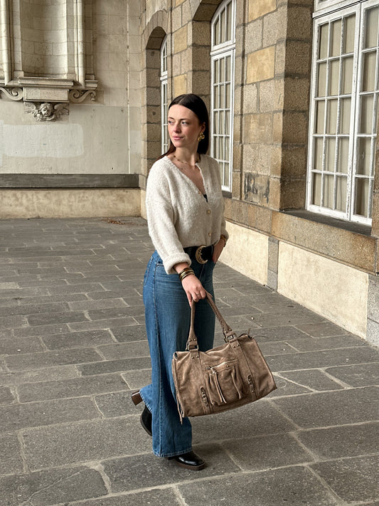 Sac Kate large - city-bag en cuir suède