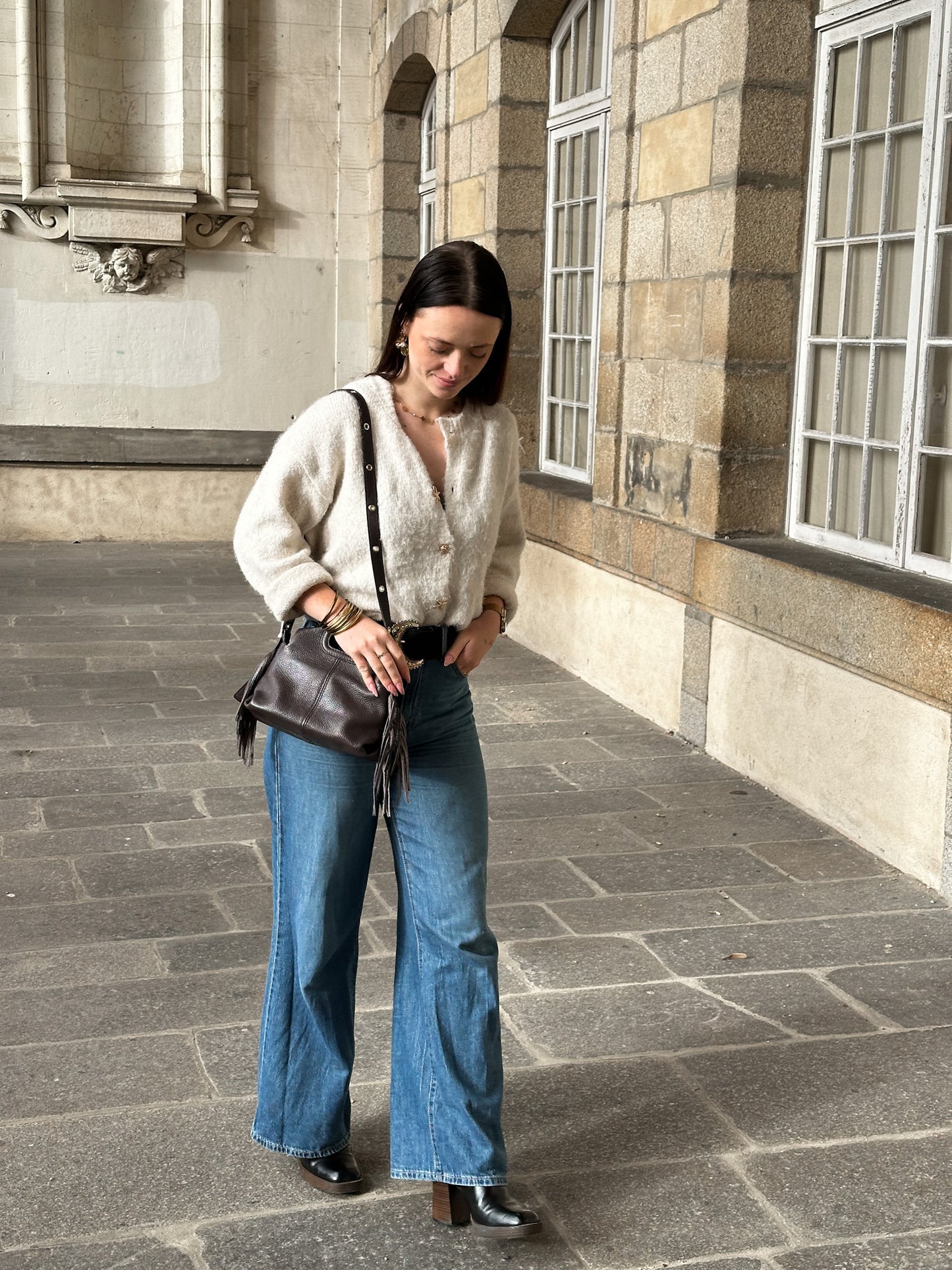 Sac Lily - sac sceau en cuir grainé