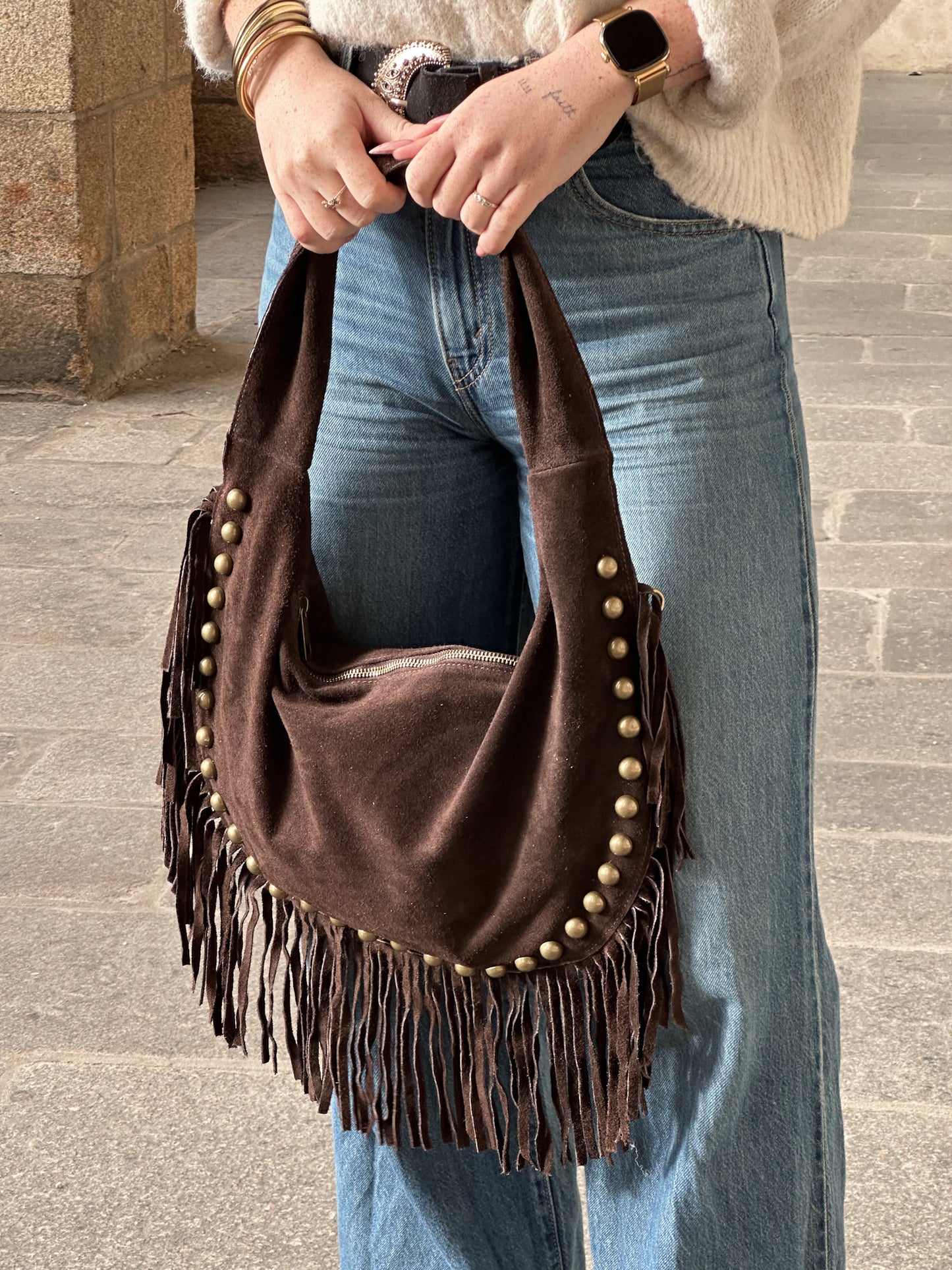 Sac Harper - hobo bag en suède