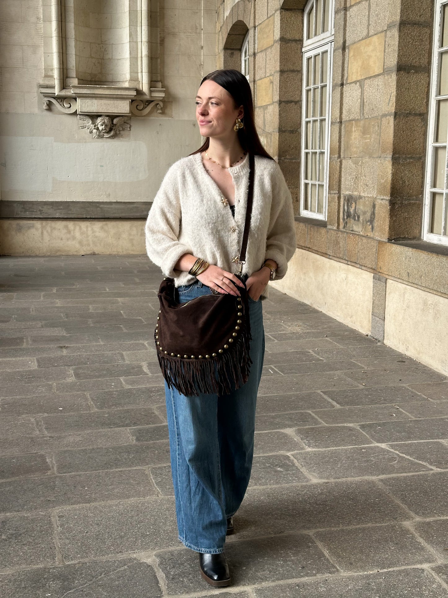 Sac Harper - hobo bag en suède