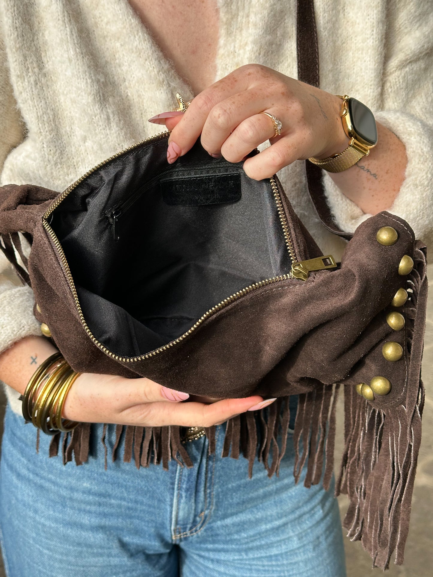 Sac Harper - hobo bag en suède