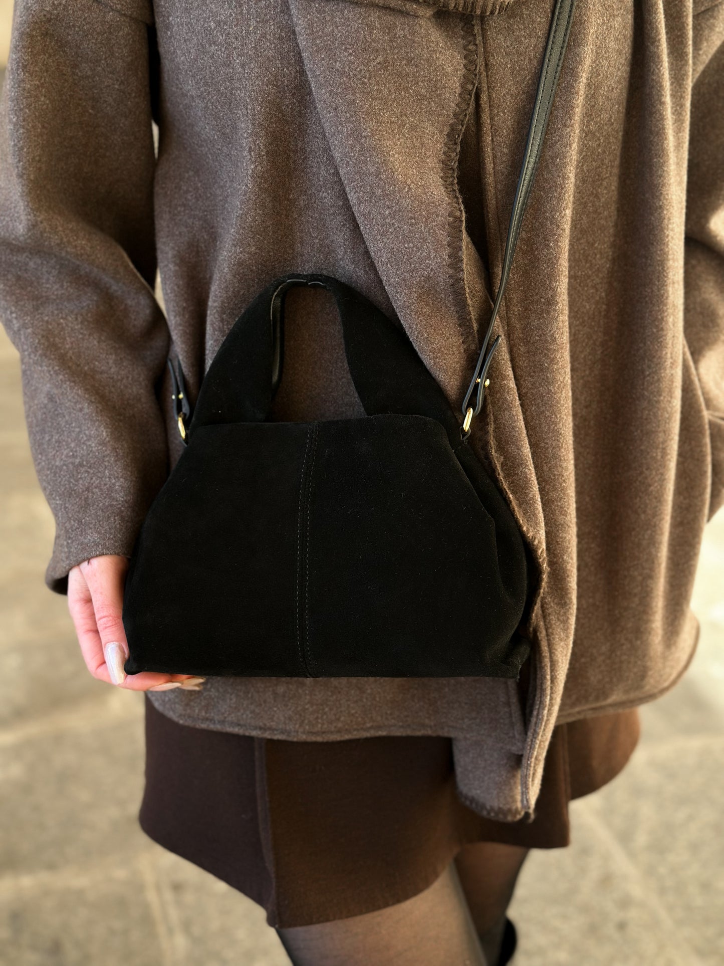 Sac Coralie - city-bag en cuir suède