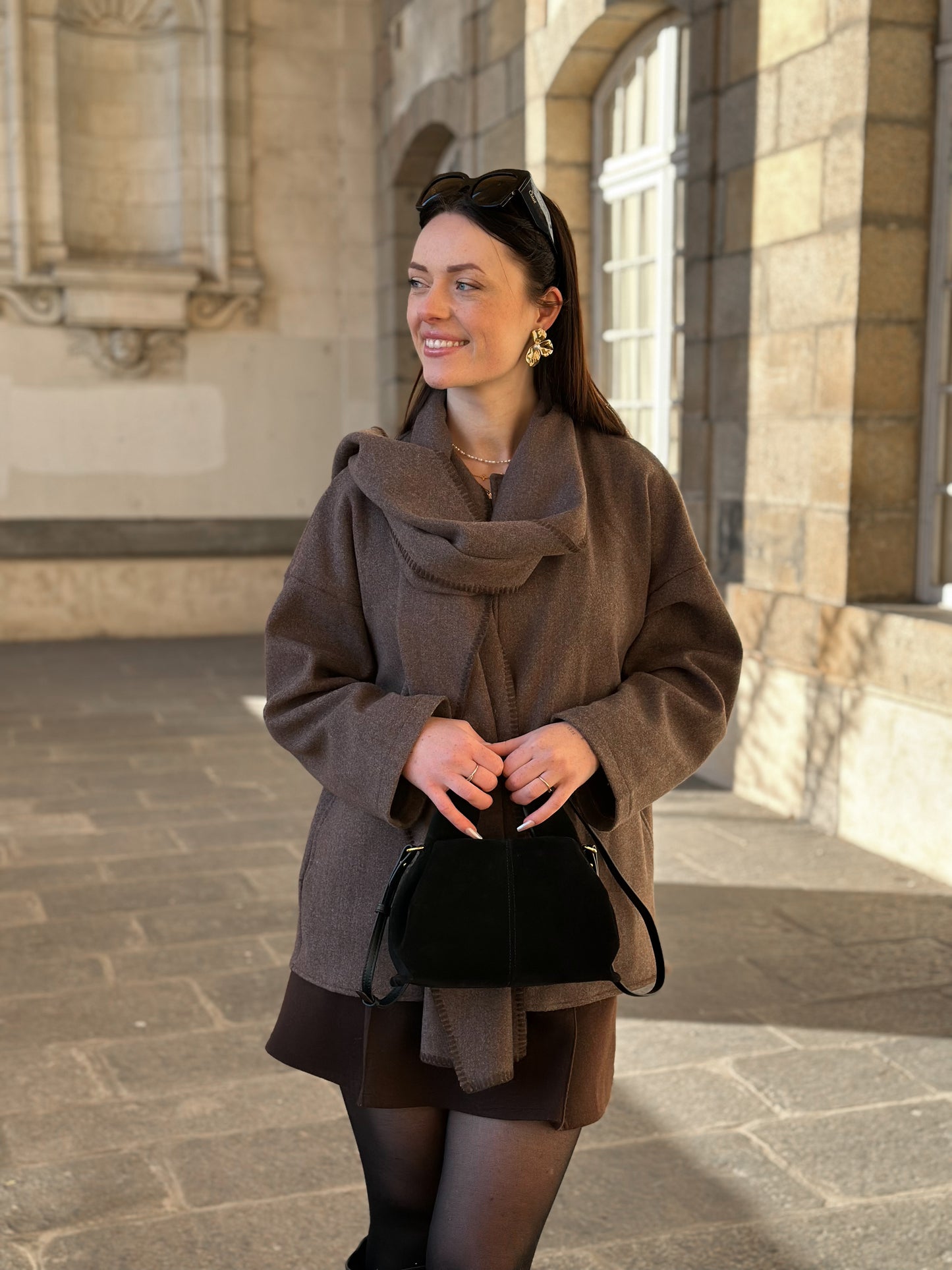 Sac Coralie - city-bag en cuir suède