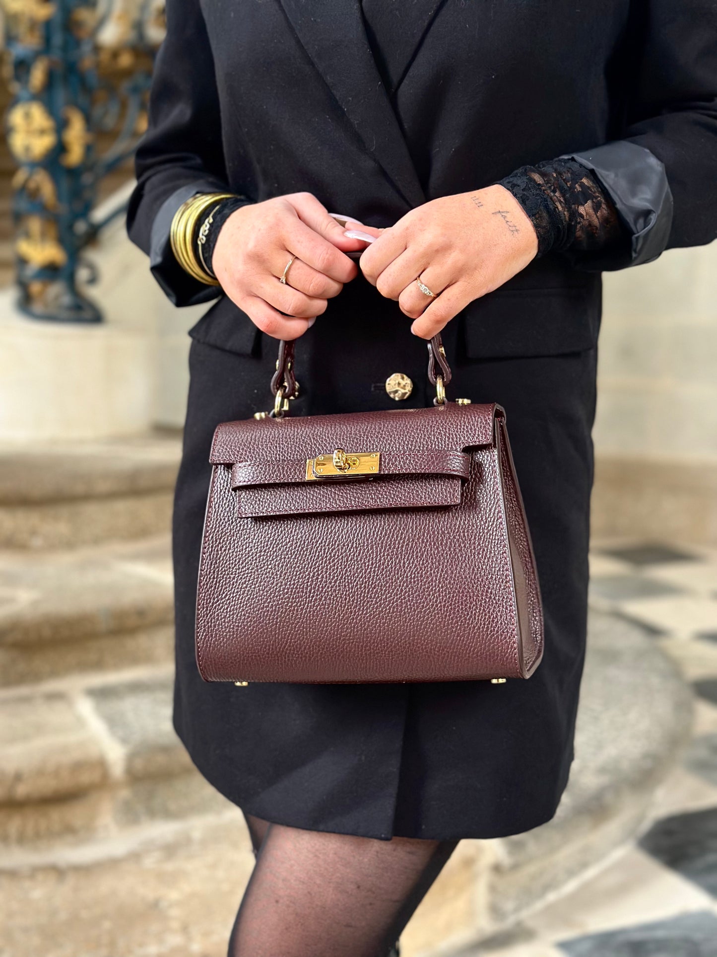 Sac Jacqueline - city-bag en cuir grainé