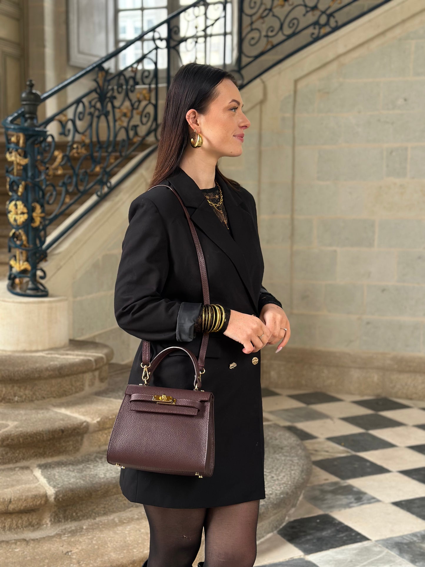 Sac Jacqueline - city-bag en cuir grainé