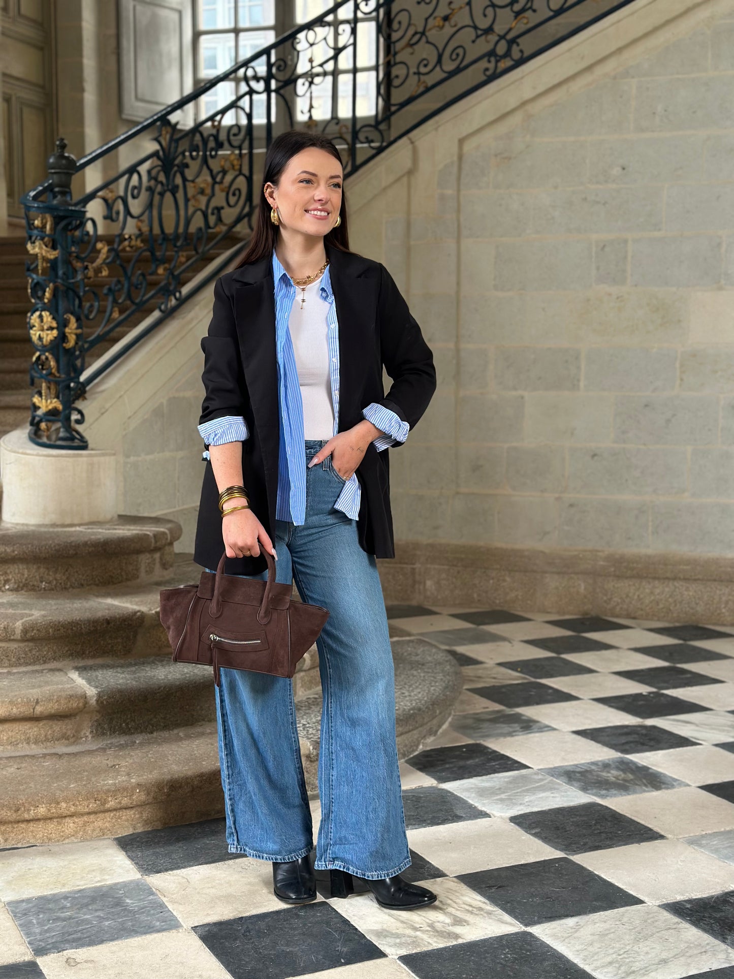 Sac Rachel - city-bag en cuir suède