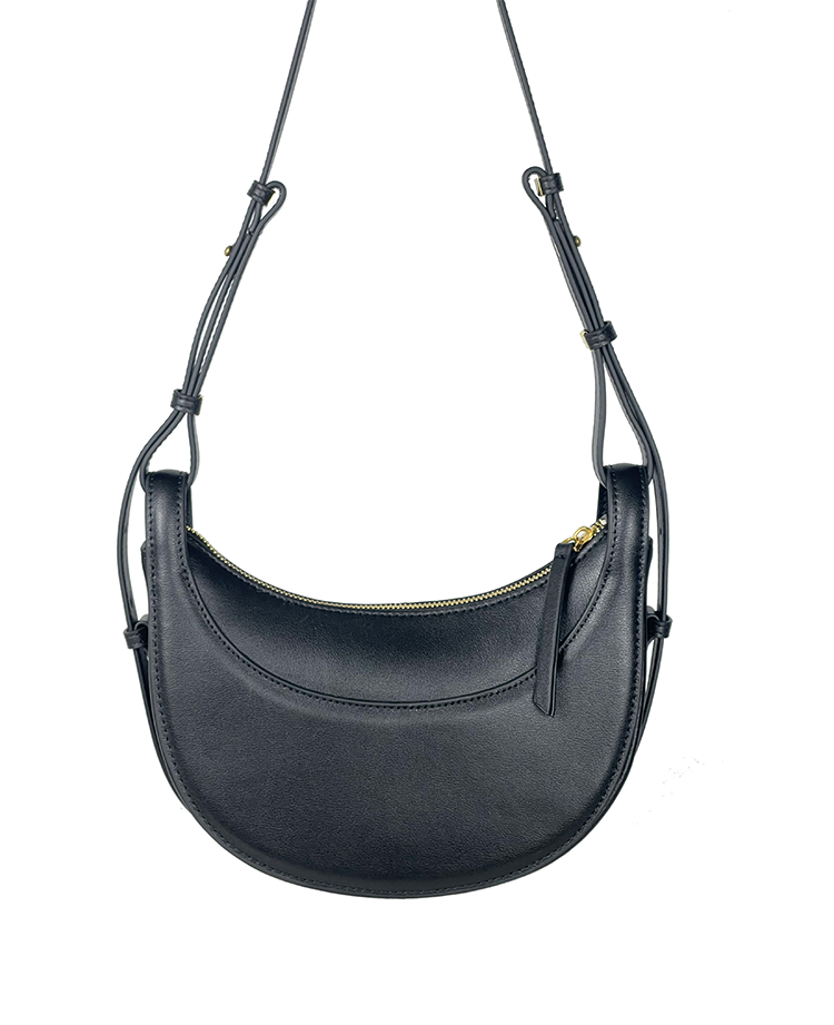 Sac Zory - half-moon bag en cuir lisse
