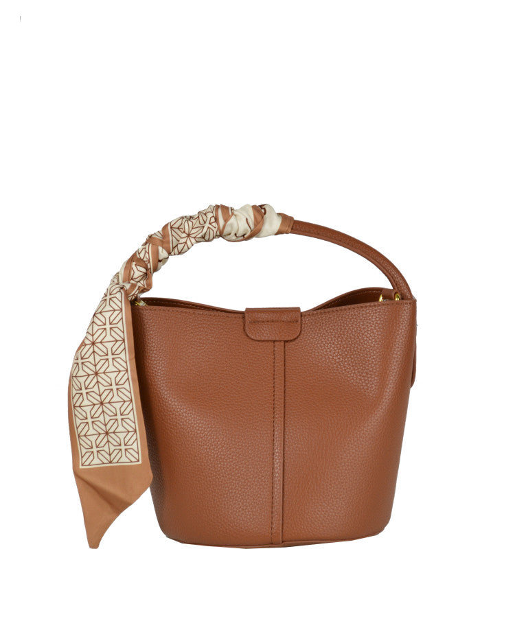 Sac Veronika - bucket bag en cuir grainé
