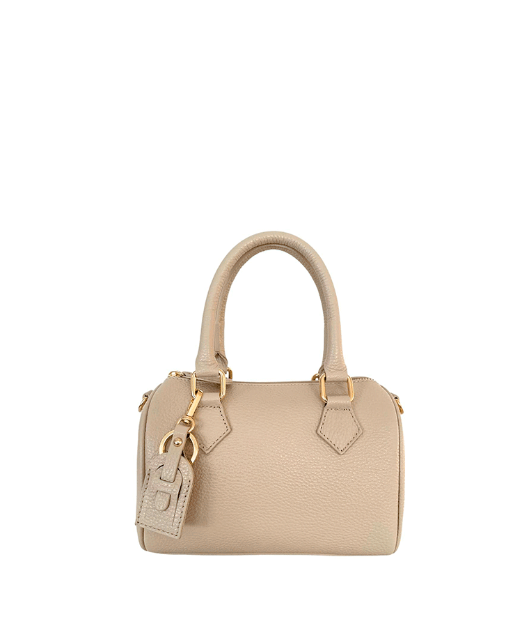 Sac Hepburn - bowling bag en cuir grainé